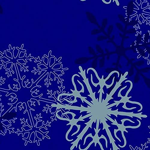 linoows 20 Servietten Weihnachten, Variation silberner Schneekristallen auf Blau 33x33 von linoows