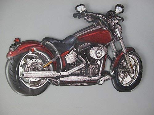 linoows Blechschild, Reklameschild Altes Motorrad, Chopper, Motorsport Schild 28x46 cm von linoows
