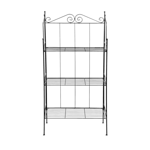 linoows Garten-Regal, Mosaik Standregal Regal, Klappegal, Metall Etagere Garten Regal mit 3 Etagen 110 cm von linoows