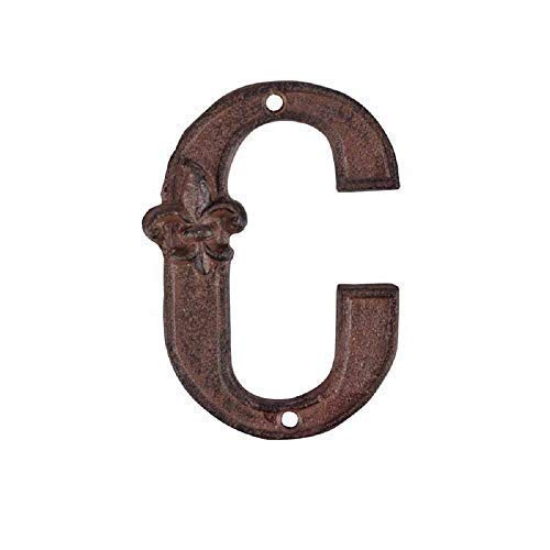 linoows Gründerzeit Hausnummer Nr.C aus Gusseisen, Antiker Buchstabe C von linoows