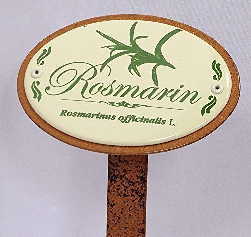 linoows Kräuterschild Kräuterstecker Emaille, Rosmarin, Erdspieß 50 cm linoows Kräuterschild Kräuterstecker Emaille, Rosmarin, Erdspieß 50 cm von linoows