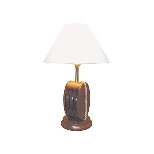 linoows Maritime Tisch Lampe, Tischleuchte, Schreibtischlampe mit Blockrolle 39 cm von linoows