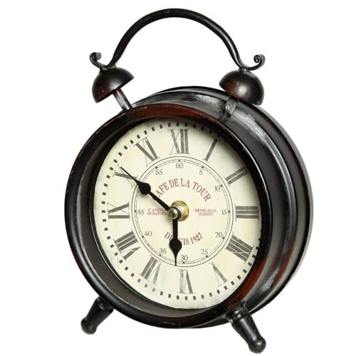 linoows Rustikale Tischuhr im Landhausstil, Nostalgie Uhr wie Oma´s Wecker linoows Rustikale Tischuhr im Landhausstil, Nostalgie Uhr wie Oma´s Wecker von linoows