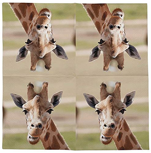linoows Servietten Giraffe 20 Stück Afrikanische Tiere Servietten mit Giraffe 33 x 33 cm linoows Servietten Giraffe 20 Stück Afrikanische Tiere Servietten mit Giraffe 33 x 33 cm von linoows