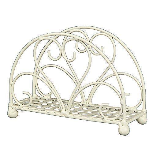 linoows Serviettenständer, Servietten Halter, Briefständer im Landhausstil, Metall weiß linoows Serviettenständer, Servietten Halter, Briefständer im Landhausstil, Metall weiß von linoows