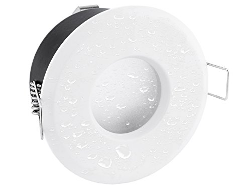 linovum® flache Einbauleuchte LED 230V für Bad & Außen IP65 in Weiß rund inkl. LED Modul 4W neutralweiß - Einbautiefe 50 mm von linovum