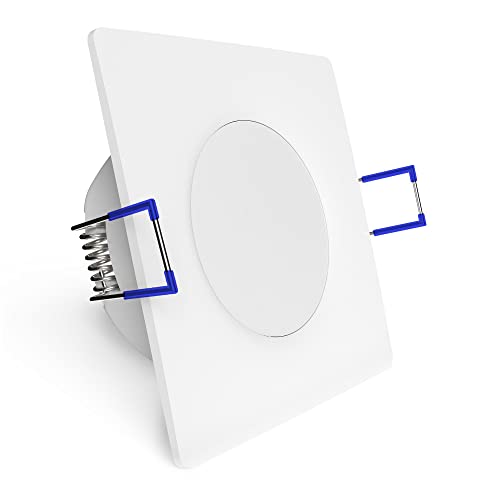 linovum WEEVO quadratischer LED Einbauspot flach weiß - 230V Deckenleuchte 6W neutralweiß - für Bad mit IP44 Wasserschutz von linovum
