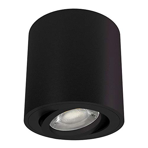 linovum CORI Aufbauspot schwenkbar schwarz geeignet für GU10 & LED Module - runde Spot Aufbau Deckenleuchte 1 flammig Ø 80mm von linovum