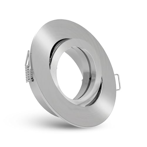 linovum Einbaustrahler Rahmen rund schwenkbar Edelstahl Optik gebürstet inkl. GU10 Fassung für LED oder Halogen linovum Einbaustrahler Rahmen rund schwenkbar Edelstahl Optik gebürstet inkl. GU10 Fassung für LED oder Halogen von linovum