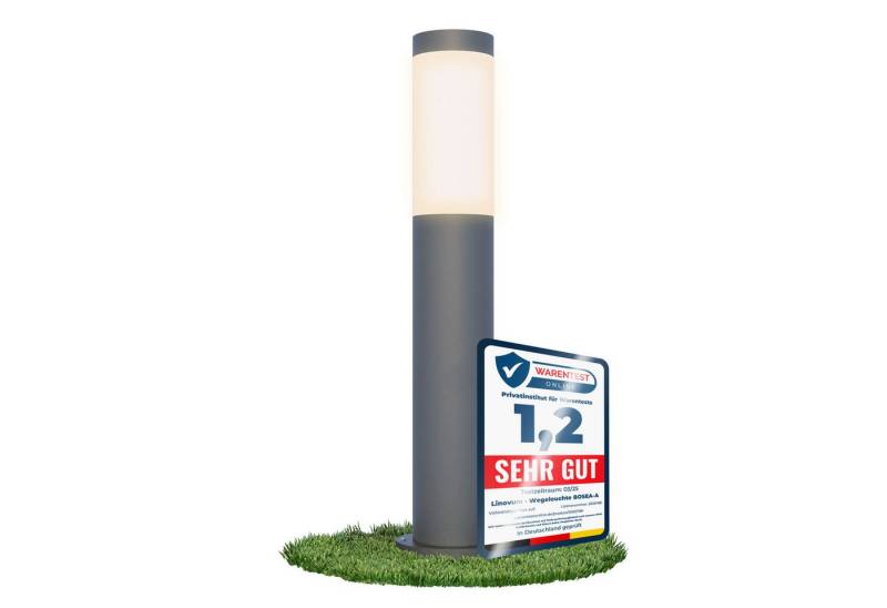 linovum LED Außen-Wandleuchte Gartenleuchte BOSEA-A mit 1x E27 Sockel anthrazit - Wegeleuchte IP44, Leuchtmittel nicht inklusive von linovum