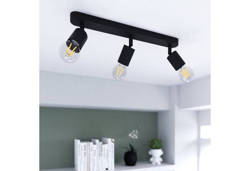 linovum LED Aufbaustrahler AWORA Deckenleuchte 3 flammig schwarz mit fourSTEP LED E27, Warmweiß von linovum