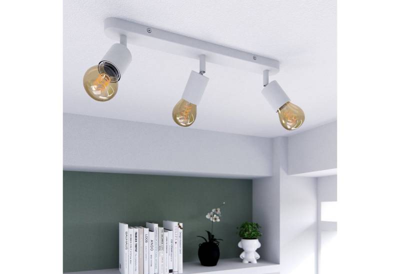 linovum LED Aufbaustrahler AWORA schlichte Deckenlampe 3 flammig weiss mit LEDs dimmbar, Extra Warmweiß von linovum