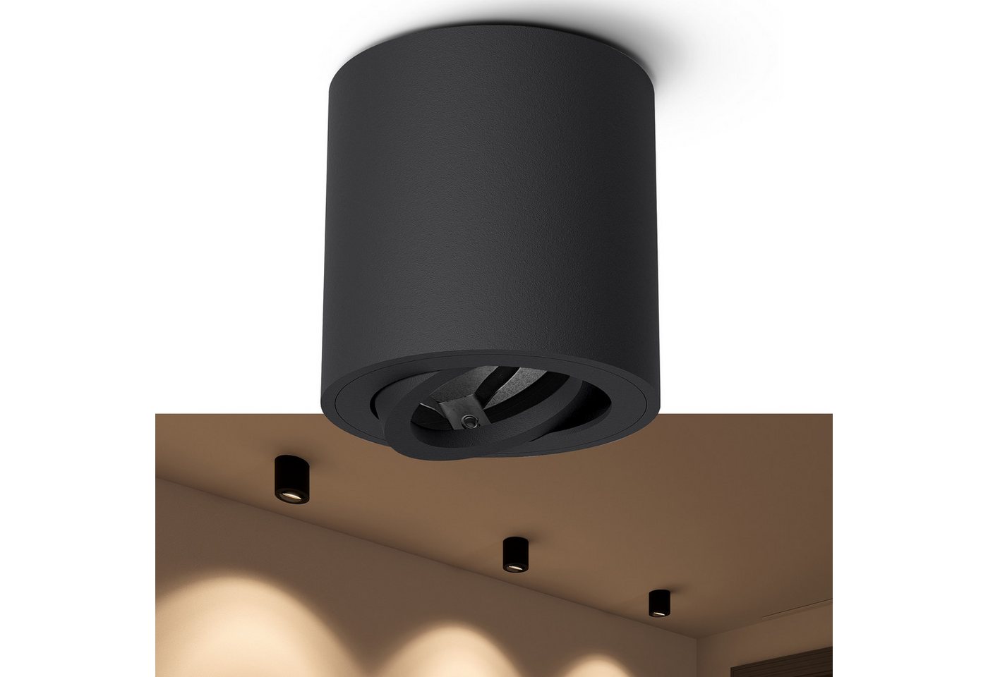 linovum LED Aufbaustrahler Aufbauleuchten CORI schwenkbar in matt schwarz & rund geeignet, Leuchtmittel nicht inklusive linovum LED Aufbaustrahler Aufbauleuchten CORI schwenkbar in matt schwarz & rund geeignet, Leuchtmittel nicht inklusive von linovum