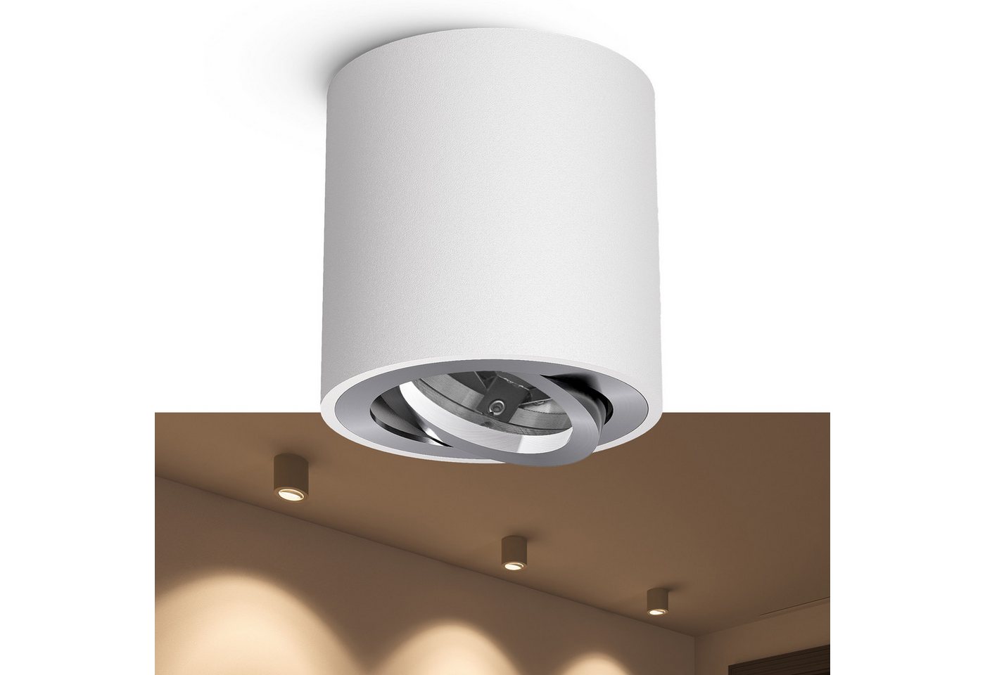 linovum LED Aufbaustrahler Schwenkbare Aufbauleuchten CORI in weiss & gebuerstet fuer GU10, Leuchtmittel nicht inklusive linovum LED Aufbaustrahler Schwenkbare Aufbauleuchten CORI in weiss & gebuerstet fuer GU10, Leuchtmittel nicht inklusive von linovum