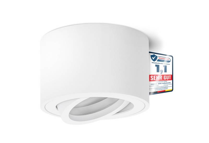linovum LED Aufbaustrahler Schwenkbare Aufbauleuchten SMOL matt weiss - Decken-Aufbauspot, Leuchtmittel nicht inklusive von linovum