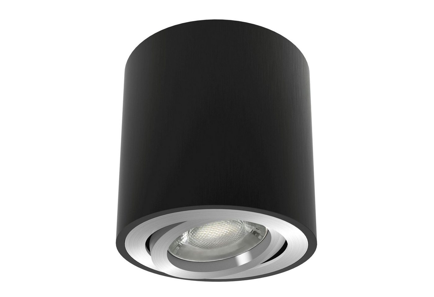 linovum LED Aufbaustrahler Spot Aufbauleuchte CORI in schwarz gebuerstet schwenkbar mit LED GU10, Leuchtmittel inklusive, Leuchtmittel inklusive von linovum