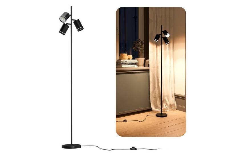 linovum LED Stehlampe Stehleuchte TAVIRA 3-flammig drehbar inkl. 3x GU10 Lampen 5W, Warmweiß von linovum
