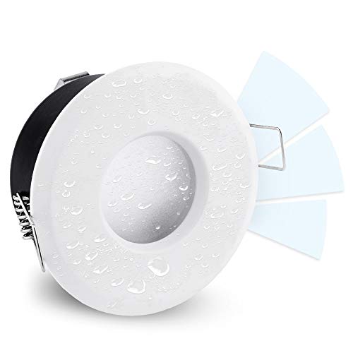 linovum LED Einbauleuchte IP65 weiß lackiert rund fourSTEP Dim 230V neutralweiß - dimmbar ohne Dimmer - wassergeschützt von linovum