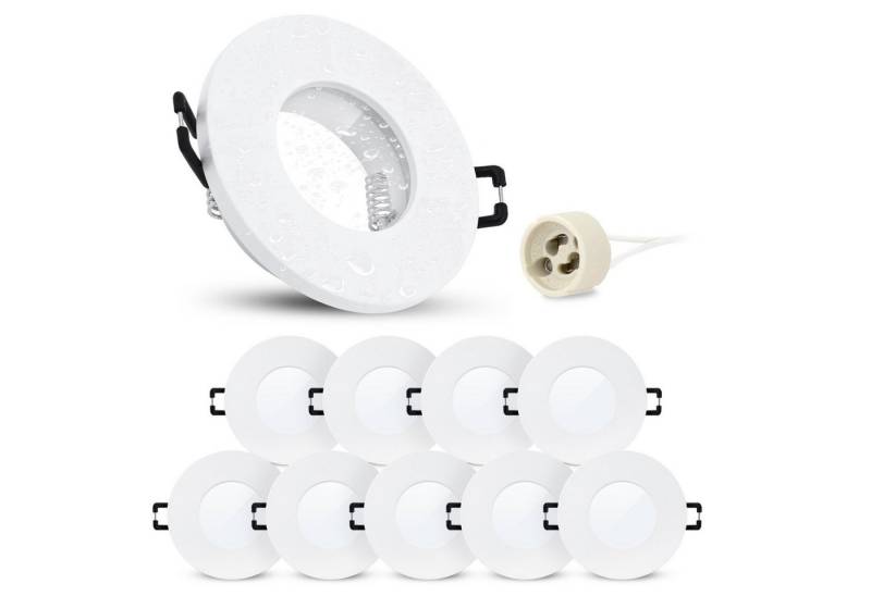 linovum LED Einbaustrahler 10 x Einbaustrahler Rahmen ISAWO Einbaurahmen IP65 Wasserschutz, Leuchtmittel nicht inklusive von linovum