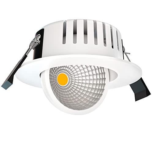 linovum LED Einbaustrahler ATOA 360° Deckenspot Spotlight Deckenleuchte schwenkbar Wasserschutz IP65 mit 3-Farbmodi CCT, dimmbar in weiß rund 6W für 230V von linovum