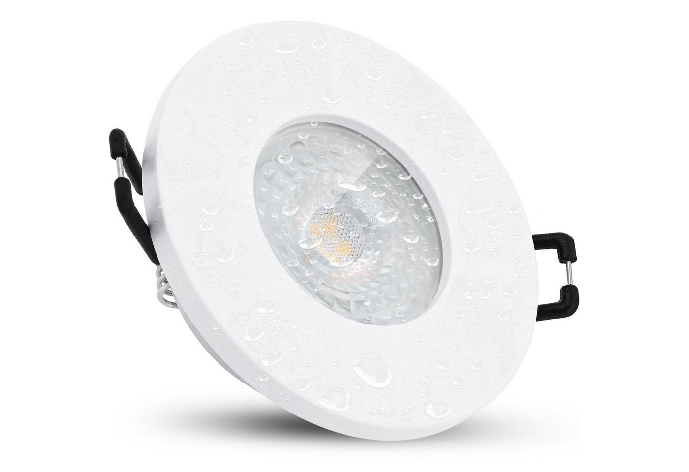 linovum LED Einbaustrahler Extra flache LED Einbauleuchte IP65 in rund & matt weiss mit LED 4W, Warmweiß linovum LED Einbaustrahler Extra flache LED Einbauleuchte IP65 in rund & matt weiss mit LED 4W, Warmweiß von linovum