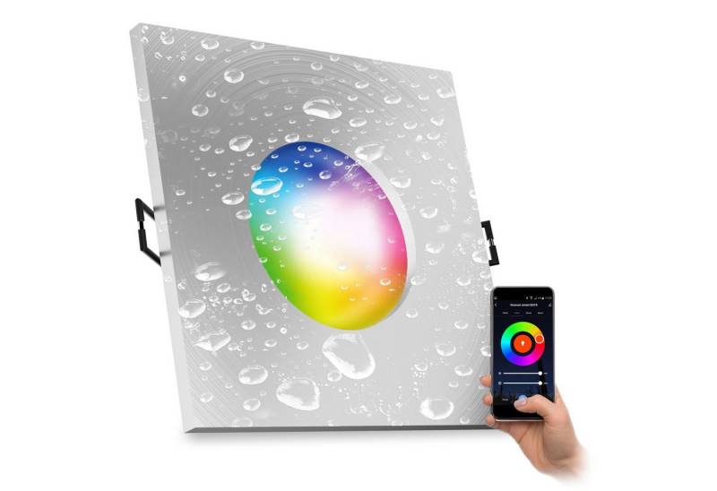 linovum LED Einbaustrahler ISASO Einbauleuchte IP65 Bad Alu eckig mit Smart Modul 4W, RGB von linovum
