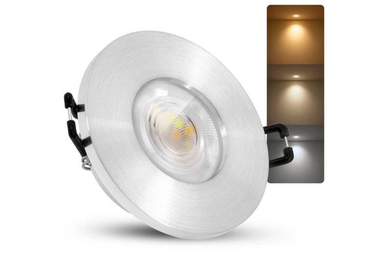 linovum LED Einbaustrahler LED Einbaustrahler außen Flach gebürstet IP65 4W warm, neutral, kalt, Warmweiß bis Tageslicht von linovum