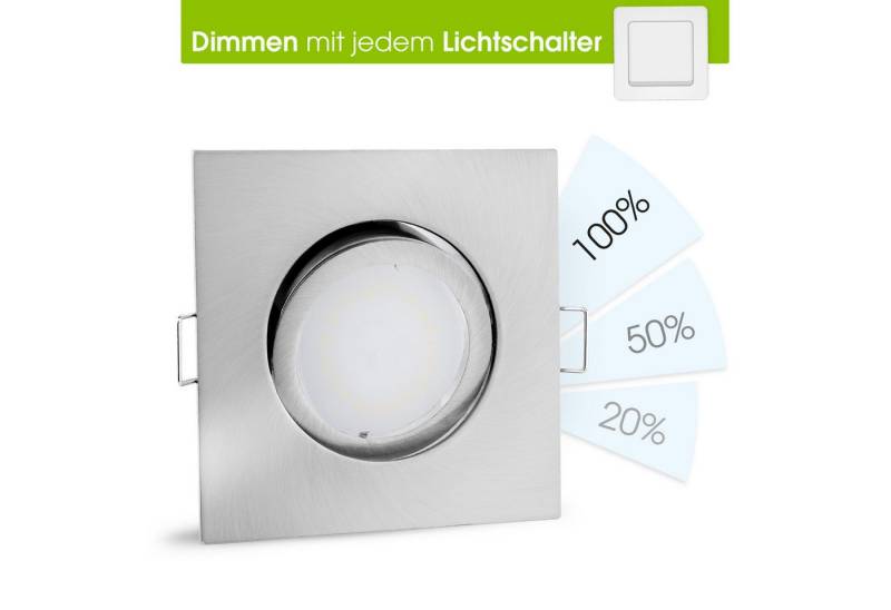 linovum LED Einbaustrahler fourSTEP LED Einbauspot "Dimmen ohne Dimmer" GU10 5W neutralweiss, Neutralweiß von linovum