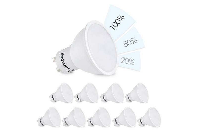 linovum LED-Leuchtmittel 10 x fourSTEP Dim LED Leuchtmittel mit 4-Schritt-Dimmung GU10, GU10, Neutralweiß von linovum