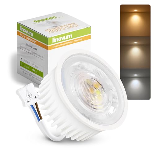 linovum LED Leuchtmittel LumiFLEX 4W Modul mit Lichtfarbenwechsel CCT Warmweiß 2700K Naturalweiß 4000K Kaltweiß 6500K - Ersatz für GU10 / MR16 von linovum