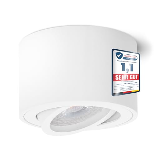 linovum SMOL LED Aufbauleuchte matt weiß - flach & schwenkbar - Aufbaustrahler inkl. wechselbarem LED Modul 4W warmweiß 230V linovum SMOL LED Aufbauleuchte matt weiß - flach & schwenkbar - Aufbaustrahler inkl. wechselbarem LED Modul 4W warmweiß 230V von linovum