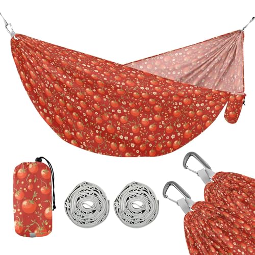 Cartoon Red Tomato Hängematten für Camping Hängende Hängematte für Terrasse Hinterhof Lounge Basis von linqin