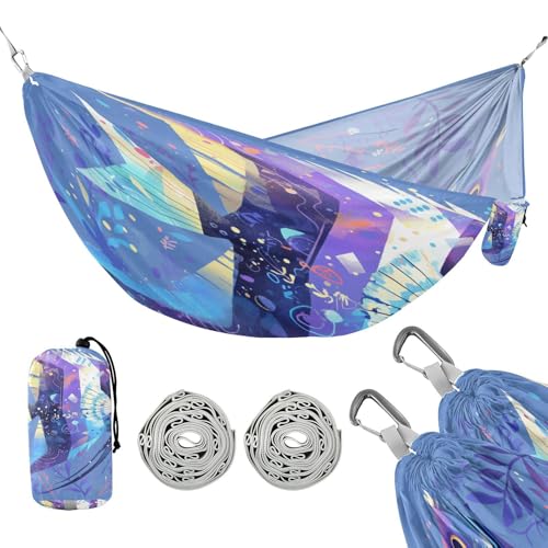Giant Fish Medium Purple Outdoor Hängematten mit Seil zum Aufhängen Tuch Hängematte für Camping & Wandern Essential von linqin