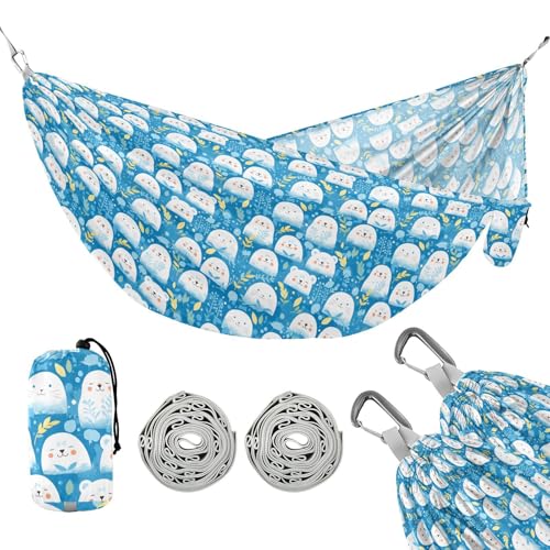 Hellblaue Hängematten mit Seil zum Aufhängen, Baumhängematte für draußen, Strand, Terrasse, Garten von linqin