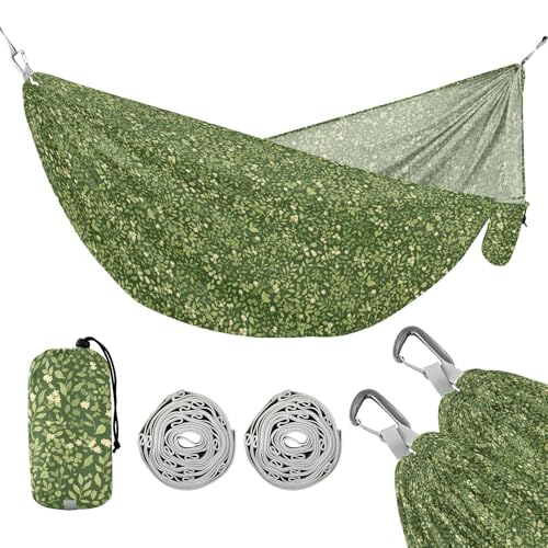 Kleine grüne Hängematten mit Tragetasche, Stoffhängematte für Terrasse, Hinterhof, Lounge-Basis von linqin