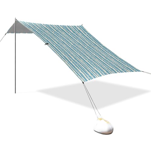 Riesige Birke Türkis Beach Cabana UPF50+ Wasserdicht Groß Tragbar Sonnenschutz mit Sandschaufel Sandsäcke für Familienausflüge, Picknicks & Camping Riesige Birke Türkis Beach Cabana UPF50+ Wasserdicht Groß Tragbar Sonnenschutz mit Sandschaufel Sandsäcke für Familienausflüge, Picknicks & Camping von linqin
