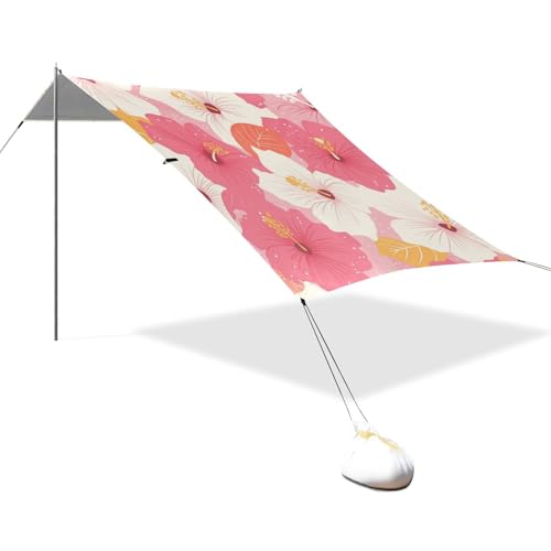 Strandzelt, LSF 50+, einfach aufzubauen, Sonnenschutz, mit Sandsäcken und Schaufel, für Familienreisen von linqin