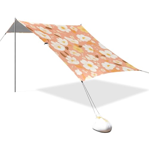Strandzelt mit LSF 50+, wasserdicht, mit stabilen Stangen, Sandsäcken und Schaufel, für Camping, Angeln, Hinterhofspaß von linqin