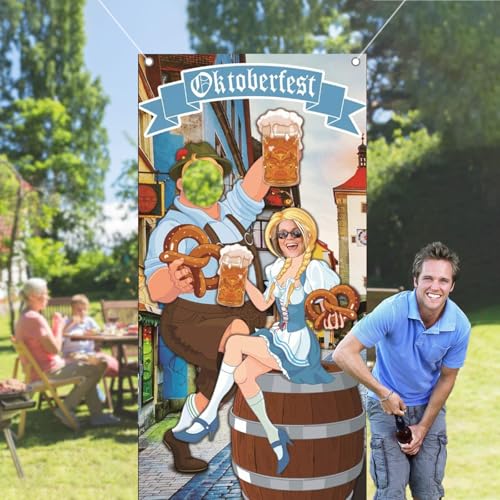 lioewhu Oktoberfest Foto Requisit Banner, 180 × 90 cm Bayrische Fotowand Deko, Oktoberfest Party Dekorationen, Foto Stütze, Bayerisches Fest Banner für Wiesn Party, Grillparty, Bierzelten lioewhu Oktoberfest Foto Requisit Banner, 180 × 90 cm Bayrische Fotowand Deko, Oktoberfest Party Dekorationen, Foto Stütze, Bayerisches Fest Banner für Wiesn Party, Grillparty, Bierzelten von lioewhu