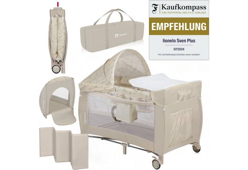 lionelo Baby-Reisebett LO-SVEN PLUS, ab Geburt bis 15kg mit Zubehör von lionelo