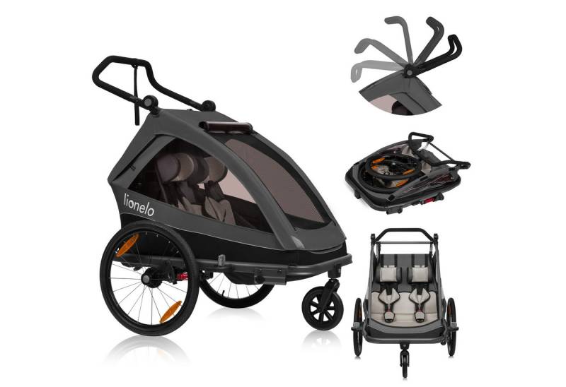 lionelo Fahrradkinderanhänger CAMA, 2in1 / SIQ / All-round-safety/ Head+/UPF 50+/60l Kofferraum lionelo Fahrradkinderanhänger CAMA, 2in1 / SIQ / All-round-safety/ Head+/UPF 50+/60l Kofferraum von lionelo