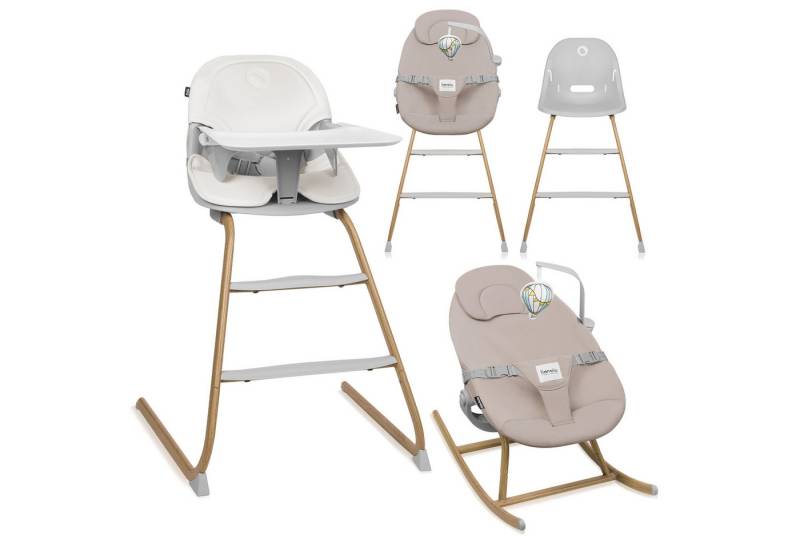lionelo Hochstuhl DALIA und DALIA SET (Set), 4-in-1/Babywippe/Hochstuhl/Sitzstuhl/Ab 6 Monaten bis 60 kg von lionelo