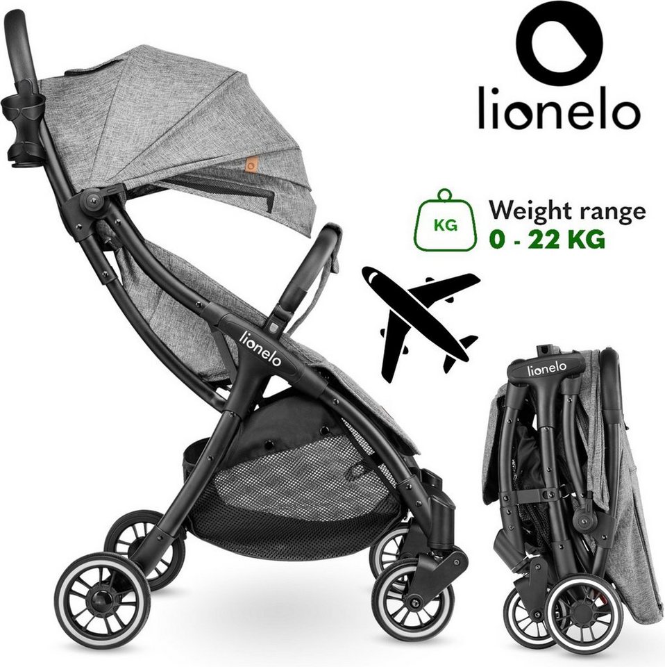 lionelo Kinder-Buggy JULIE ONE, Fußdecke,Getränkehalter,bis 22KG [Airline-Gepäck] von lionelo