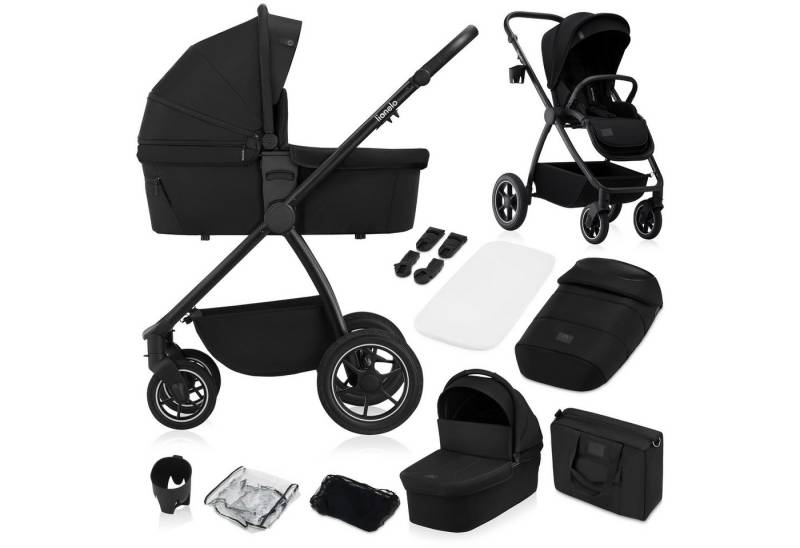 lionelo Kombi-Kinderwagen MERIL 2IN1, (2in1), 2in1/XL-Babywanne/Gummiräder/UPF50+/3D Panorama/Adapters von lionelo