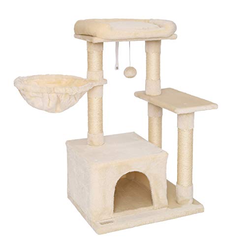 lionto Kratzbaum Kletterbaum Katzenkratzbaum Katzenbaum Höhe 85 cm, beige von lionto