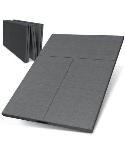 lionto dibea Klappmatratze 3in1 140x200x8 cm mit Husse Gästematratze Schlafmatratze Notbett Sitzwürfel Bezug abnehmbar waschbar Oeko-Tex grau von lionto