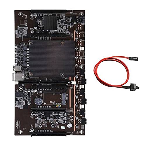 liovitor X79 H61 BTC Miner Motherboard mit Schalter Kabel LGA 2011 DDR3 UnterstüTzung 3060 3070 3080 GPU 5 PCIE Mining Motherboard von liovitor
