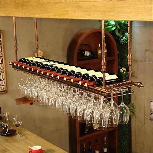 Weinregal zur Wandmontage, für Restaurant und Haushalt, Weinglasregal, umgedrehtWeinregal aus Eisenkunst (Farbe: B, Größe: 60 x 30 cm) von lirrebol