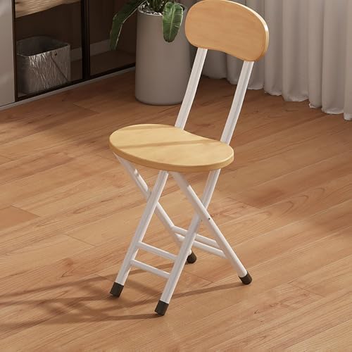 lirrebol 2er-Set 45,7 cm Klapphocker mit Rückenlehne | Tragbares, zusammenklappbares Design | Für Zuhause, Camping und Küche | Original Holz von lirrebol