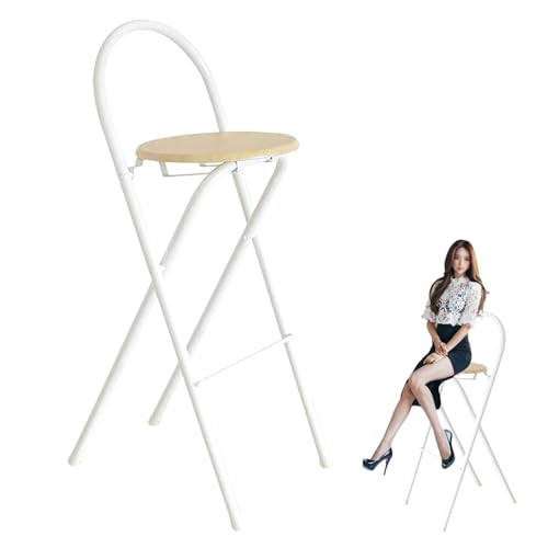 lirrebol Klappbarer Barhocker mit Fußstütze und Rückenlehne | Tragkraft 118 kg | Modernes Design | Für Büro, Spielzimmer und Zuhause | Natur | Sitzhöhe 65 cm lirrebol Klappbarer Barhocker mit Fußstütze und Rückenlehne | Tragkraft 118 kg | Modernes Design | Für Büro, Spielzimmer und Zuhause | Natur | Sitzhöhe 65 cm von lirrebol